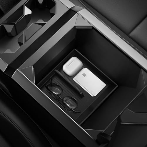 Spigen Center Console Organizer Tray Designed for Tesla Cybertruck Accessories 2026/2025/2024/2023 (Bottom) (Carbon Edition)