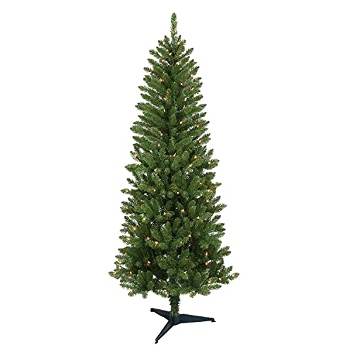 Puleo International Pre-Lit 6' Carson Pine Artificial Christmas Tree with 150 Lights, Green
