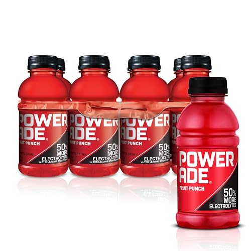 POWERADE Sports Drink Fruit Punch, 12 Ounce (Pack of 8)