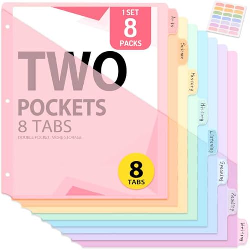 FAOGO 8 Count Dividers with Two Pockets, High Power Handheld 6-in-1 Mini for Home 1