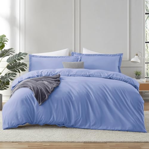 Hearth & Harbor Calm Blue Duvet Cover Cal King Size 3 Piece Set