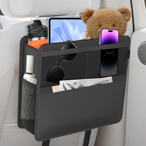 FLORICH 2-in-1 Car Backseat Organizer & Trash Can, Waterproof Hanging Organizer with Storage Pockets for Car Truck SUV