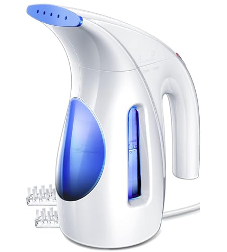 HiLIFE Steamer for Clothes, Portable Handheld Design, 240ml Big Capacity, 700W, Strong Penetrating Steam, Removes Wrinkle, for Home, Office and Travel(ONLY FOR 120V) (Ocean Blue)