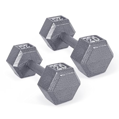 CAP Cast Iron Hex Dumbbell, Pair, 20 lb