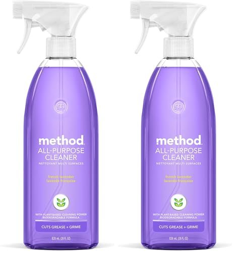 Method All-Purpose Cleaner Spray, French Lavender, Perfect for Most Counters, Tiles and More, 28 Fl Oz (Pack of 2)