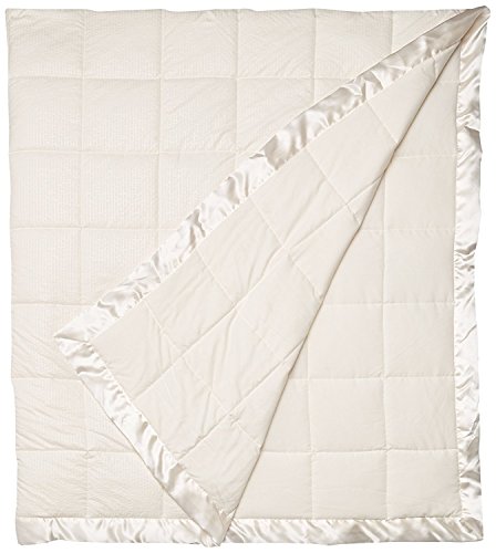 Madison Park Cambria Down Alternative Blanket, Premium 3M Scotchgard Moisture Wicking Treatment, Lightweight and Soft Bed Cover For Summer with Satin Trim, Oversized Full/Queen Ivory