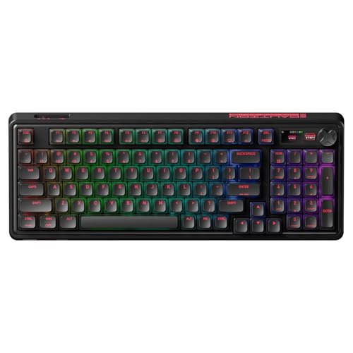 wegear PIXIU 98 Mechanical Gaming Keyboard with Knob, Cherry MX2A Brown Switches, 8K Hz Polling, Tri-Mode Gasket Key-Board for PC/Mac/Laptop, Hot Swappable, PBT, RGB Backlit, 95 Keys