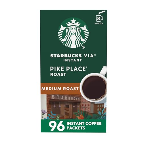 Starbucks VIA Instant Coffee, Pike Place Roast, 96 Count