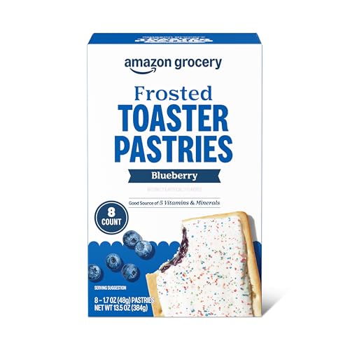 Amazon Grocery, Frosted Toaster Pastries, Blueberry, 13.5 Oz, 8 Ct
