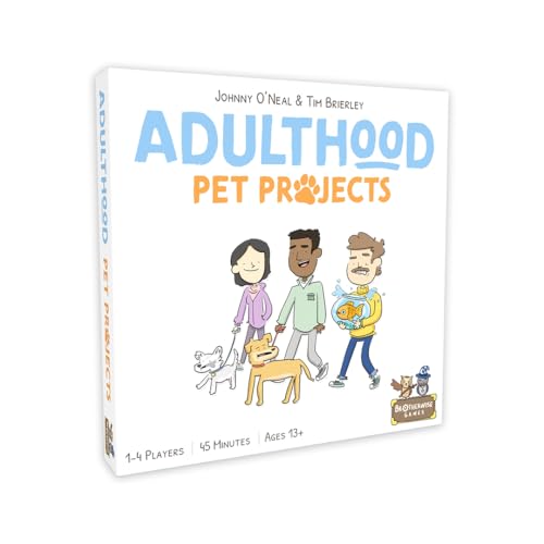 Adulthood: Pet Projects Expansion by Brotherwise Games | 40+ New Cards with Pets, Careers, Life Events, and Achievements | Requires Adulthood Base Game | 1–4 Players, Ages 13+, 45 Min