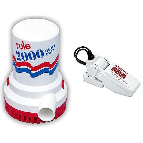 Rule 10-6UL Bilge Pump (2000 GPH) and Rule 37A SuperSwitch Bilge Float Switch