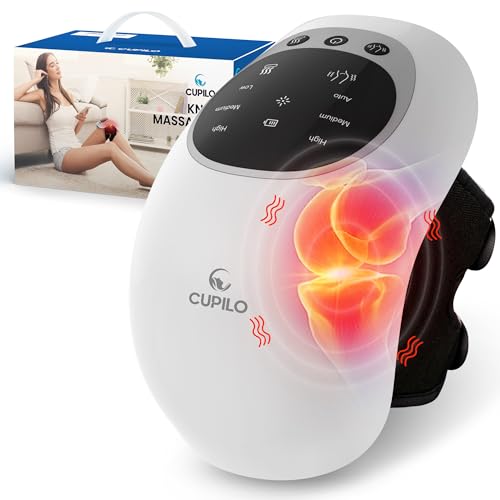 CuPiLo FSA Eligible Knee Massager with Heat and Red Light for Pain Relief, HSA Eligible Cordless Knee Massager with Vibration for Comfort & Relaxation, Gift for Mom, Dad, Grandma & Grandpa, Seniors