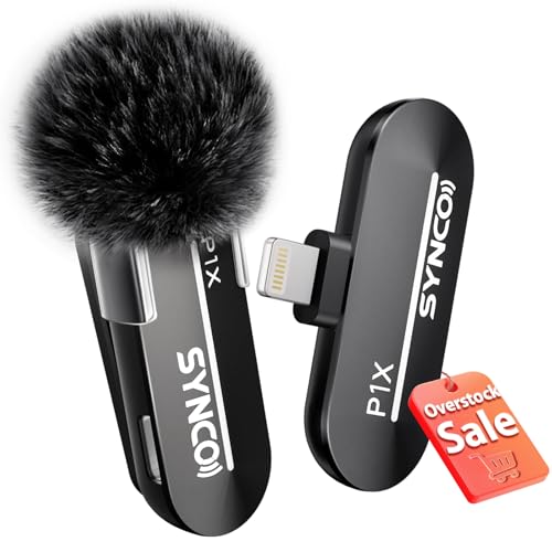 SYNCO Wireless Lavalier Microphone for iPhone, P1XL Professional Lapel Mic for Tiktok, YouTube, Streaming, Vlog Video Recording, Wireless Microphone for iPhone 14/13/12/11/SE...