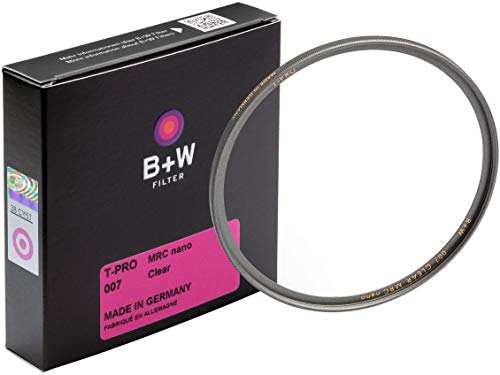 B + W Clear Protection Filter for Camera Lens – Ultra Slim Titan Mount (T-PRO), 007, HTC, 16 Layers Multi-Resistant and Nano Coating, Photography Filter, 40.5 mm