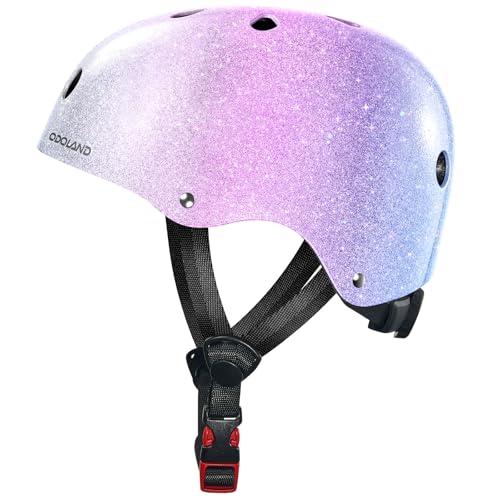 Odoland Kid's Bike Helmet Adjustable Fits 48-54cm for Boy & Girl Age 3-8