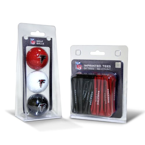 NFL Three Ball Pack and 50 Tee Pack NFL Team: Atlanta Falcons