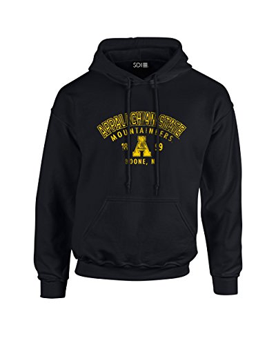 Appalachian State Mountaineers 50/50 Blended 8 oz. Hooded Sweatshirt, Black, X-Large