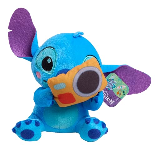 Disney Stitch that’s So Stitch Small 7-inch Plush with Camera Stuffed Animal, Soft Material, Kids Toys for Ages 2 Up by Just Play