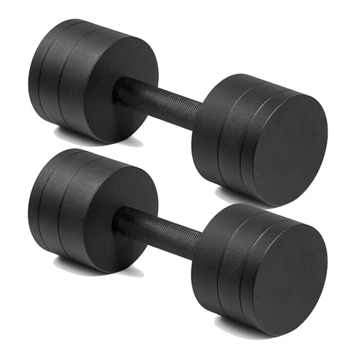CAP 15 lb Adjustable Dumbbell – Compact Cast Iron Weight with Black Handle - Pair