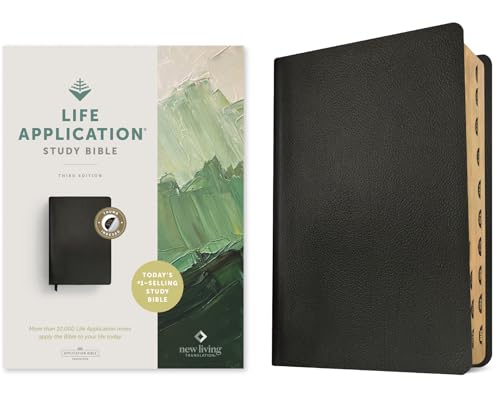 NLT Life Application Study Bible, Third Edition (Genuine Leather, Black, Indexed, Red Letter)