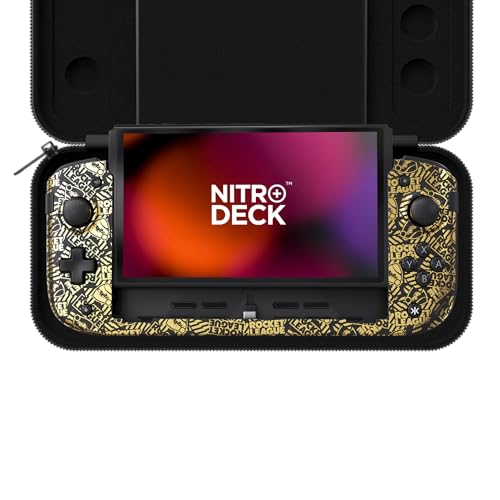 CRKD Nitro Deck+ Handheld Pro Controller for Nintendo Switch & OLED Model - TV Dockable - Programmable Sidekicks & Back Buttons - TruCollection System (Rocket League Gold Collection)