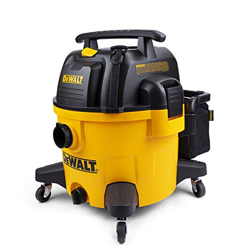 DEWALT Wet and Dry Vacuum 9 Gallon Poly Wet/Dry Vac Yellow Shop Vacuum 5 HP Strong Suction for Jobsite, Workshop 3 in 1 Multi Functions Model: DXV09P