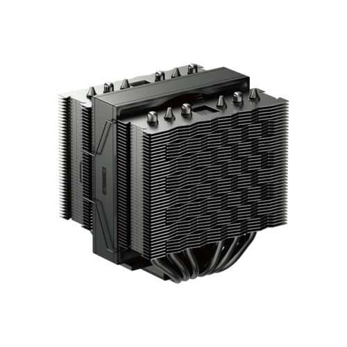 PCCOOLER CPU Air Cooler Mini Dual Tower, 6×6mm Heatpipes, 100mm PWM Fan, 115mm Height, Compact Design for Intel LGA1700/1851 & AMD AM5(RT620M X Black)