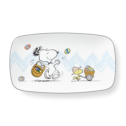 Lenox 896632 Peanuts Easter Snoopy Hors Doeuvres Tray, Spring Serveware