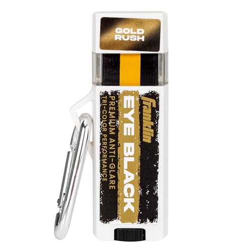 Franklin Sports Eye Black Stick - Baseball Softball + Football Eye Black for Kids + Adults - Sun Glare Reduction - Black/Gold