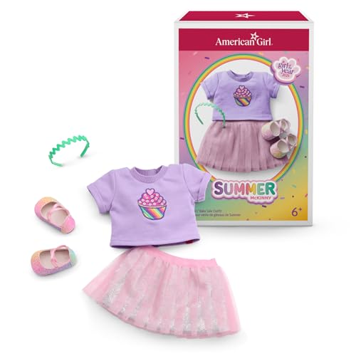 American Girl, Summer McKinny Girl of The Year 2025 Bake Sale Outfit for 18-inch Dolls, with a t-Shirt, Skirt, Headband and Shoes, Ages 6+