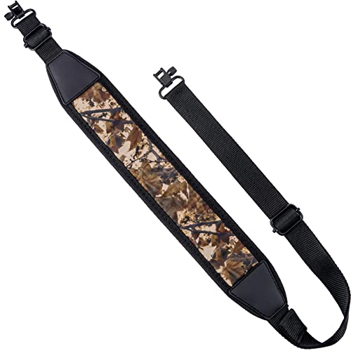 EZshoot Two Point Sling with Swivels and Widened Anti-Slip Pad, Camo Black