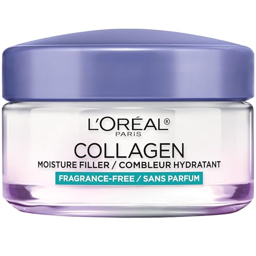 L'Oreal Paris Collagen Moisture Filler Facial Moisturizer, Anti Aging Face Cream, Non-Greasy Skin Care Formula For Up to 48HR Hydration, 1.7 oz