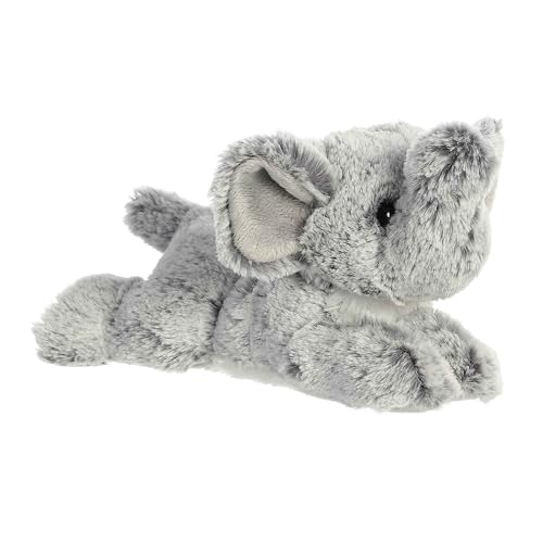 Aurora® Adorable Mini Flopsie™ Leroy Elephant™ Stuffed Animal - Mini Companions Ready for Playful Adventures - for Kids All Ages, Toddlers, Adults, and Families - Gray 8 Inches