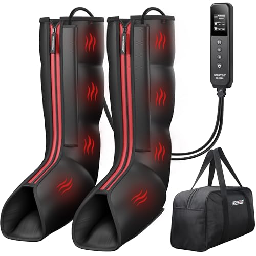 CINCOM Leg Massager with Heat and Compression for Circulation and Pain Relief Foot and Leg Massager Birthday Gifts for Women Men