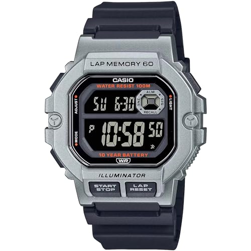 Casio W800HG Series | Men’s Digital Watch | Black/Black | 100M WR | Multi Function Alarm | 100 SEC Stopwatch | Auto Calendar | Countdown Timer | LED Light | Dual Time| 10 Year Battery