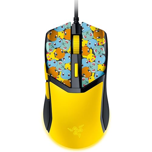 Razer Cobra Wired Gaming Mouse: 58g Lightweight - Gen-3 Optical Switches - Chroma RGB Lighting - Precise 8500 DPI Optical Sensor - 100% PTFE Mouse Feet - Speedflex Cable - Pokémon Edition