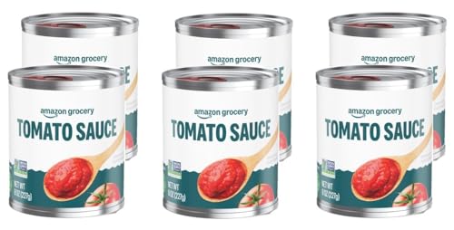 Amazon Grocery, Tomato Sauce (Previously Amazon Fresh, Packaging May Vary) 8 Oz, (Pack of 6)