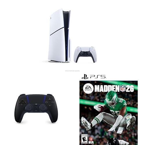 Bundle of PlayStation®5 console (slim) + PlayStation DualSense® Wireless Controller - Midnight Black + Madden NFL 26 - PlayStation 5