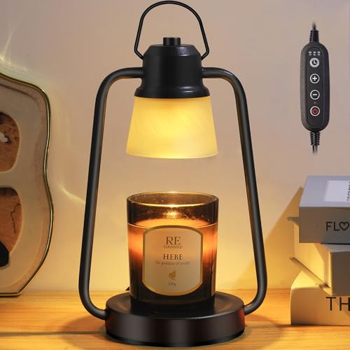 MAOYUE Candle Warmer Lamp with Timer Dimmer - Mothers Day Gifts for Women, Electric Wax Melt Warmer Lamp for Jar Candles, Vintage Candle Lamp Warmer with 2 Bulbs, House Warming Gifts New Home Decor