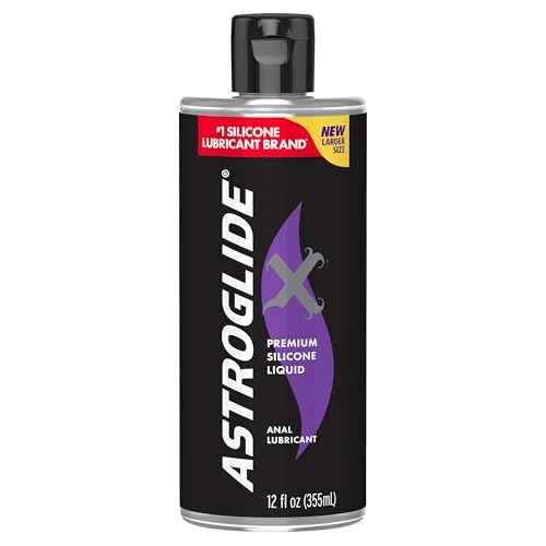 Astroglide Silicone Lube (12 oz), X Premium Personal Lubricant for Vaginal and Anal Sex, Extra Silky Lube, Waterproof