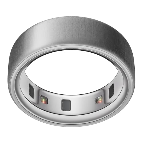 Oura Ring 4 - Brushed Silver - Size 12 - Sleep, Activity, Women’s Health, AI Advisor, Up to 8 Days of Battery Life, Size Before You Buy, Android & iOS Compatible