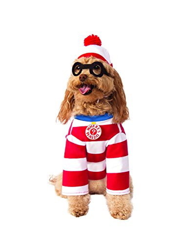 Where's Waldo: Waldo Pet Costume for for Dogs or Cats by Rubies, Large