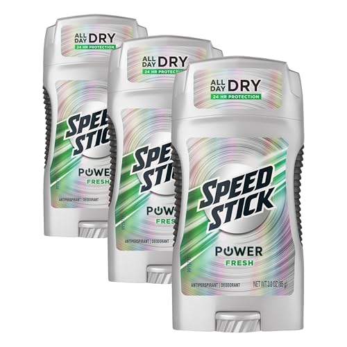 Speed Stick Antiperspirant/Deodorant,Fresh Scent,3 Ounce Stick (00022200951029),(Pack of 3)