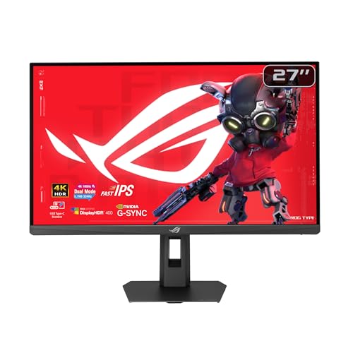 ASUS ROG Strix IPS 27” Dual Mode Gaming Monitor (XG27UCSR) ― Dual Mode (4K 160Hz or FHD 324Hz), 0.03ms, Fast IPS, ELMB Sync, Smart Pixel Technology, HDR, DisplayWidget, 3yr Warranty