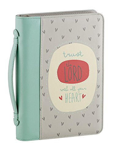 Creative Brands Faithworks - Faux Leather Bible Cover with Carry Handle and Zipper Closure Gifts of Faith Collection, 7 x 10-Inch, Trust The Lord