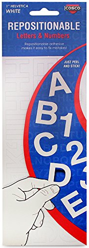 Creative Start Repositionable Adhesive Sign Letter, White (098194)
