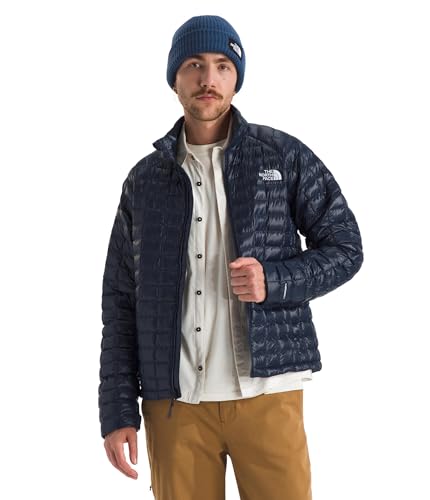 The North Face Men's ThermoBall Insulated Jacket (Standard & Big Size) - Wind & Water Resistant, Secure Zip Pockets, Summit Navy, Medium