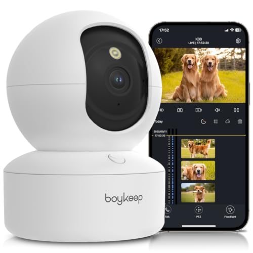BoyKeep 2K Indoor Security Camera 5G/2.4GHz Wi-Fi Cameras for Baby/Elder/Dog/Pet Camera with Phone app, 2-Way Audio Baby Monitor Camera, Night Vision, Cloud & SD Card Storage