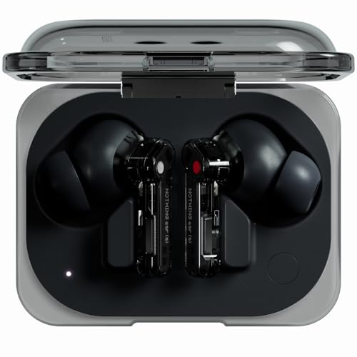 Nothing Ear (a) Wireless Earbuds, 45dB Hybrid Noise Cancelling Earbuds, Hi-Res Audio, Advanced Equaliser, Dual Connect, 6 Mics, 42.5H Playtime Ear Buds Wireless Bluetooth, Black