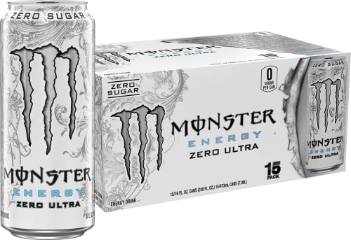 Monster Energy Zero Ultra, Sugar Free Energy Drink, 16 Ounce